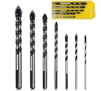 ZFYQ Drill Bits Set for Ceramic Tile, Porcelain, Brick, Glass, Plastic and Wood with Durable Storage Box, 7Pcs