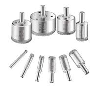 ZFYQ Hole Saw Drill Bits Set, Drilling in Glass, Ceramic, Porcelain, Tile, Marble, Ø6mm-50mm, Set of 10