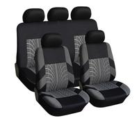 ZFZFC Car Seat Covers Full Set for Nissan Juke 2014-2016 2017 2018 2019 2020 2021 2022 2023 2024 2025, Cloth Car Seat Cushion Full Set Breathable Washable Front Rear Protectors Accessories,A-Grey