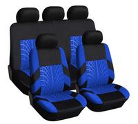 ZFZFC Car Seat Covers Full Set for Nissan Juke 2014-2016 2017 2018 2019 2020 2021 2022 2023 2024 2025, Cloth Car Seat Cushion Full Set Breathable Washable Front Rear Protectors Accessories,C-Blue