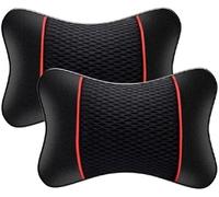 ZFZNG Car Neck Pillow Headrest for Mercedes-Benz GLA SUV (X156) 2013 2014 2015 2016 2017 2018 2019, Safety Ergonomic Neck Headrest Pillow for Driving Traveling 2-piece set,Black