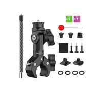 ZG-MBH011 Upgraded Bike/Motorcycle Handlebar Mount Bundle for Insta360 - 360 Rotation, Heavy-Duty Claw + Double Ball, Fits 8-38mm