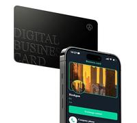ZGAGFZ Digital Business Card NFC Cards Black PVC NFC Card Waterproof Business Cards with Laser Engraving Design Compatible with iPhone & Android Daily Socializing,for Women and Men-B