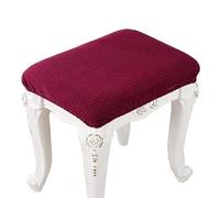 ZGantrix 2/4 Pack Elastic Rectangle Bar Stool Covers Stretch Vanity Stool Cover Jacquard Chair Seat Slipcovers Counter Stool Cover Saddle Seat Covers Washable for Wooden Metal Bench