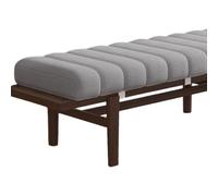 ZGantrix Bench Cushion Indoor Comfort 4.5cm Thick Long Seat Cushion 120/150 /100x40cm 90 X 30cm Rectangle Bench Seat Pad with Non-slip Backing, For Bay Window Entryway Chair,Gray,40x145cm