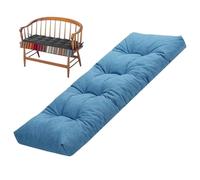 ZGantrix Bench Cushion Indoor/Outdoor,Linen Window Seat Cushion,Rectangle Bench Seat Pad for Garden Furniture Entryway Kitchen Dining Thick Chair Cushions with Non-Slip Backing,Blue,90x40x8cm