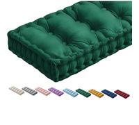 ZGantrix Bench Cushion Indoor Velvet 120cm 150cm 80cm 100cm 90x30 10cm Thick Bay Window Seat Cushiontufted Swing/Piano Bench Pad Cushion for Kitchen Chairs Dining Sofa Benches,Green,140x40x10cm