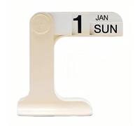 ZGantrix Flip Perpetual Calendar, Desk Calendar 2024-2025 For Daily Office Home Decor Desk Ornament Desk Accessories Home Office Decor Monthly Weekly Daily Desktop Perpetual Calendar (Beige)