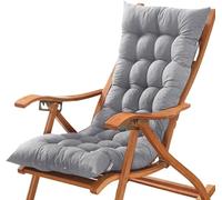 ZGantrix High Back Chair Cushion Wooden Rocking Relaxer Pads Portable Thick Soft Lounger Cushion Seat Cover for Travel Holiday Indoor Outdoor(Grey,48x120cm/18.8x47in)
