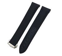 ZGBQHQN 19mm 20mm 21mm Nylon Fabric Cowhide Watchband，For Omega Moonwatch Speedmaster Planet Ocean AT150 Aqua Terra Watch Strap