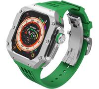 ZGBQHQN 49mm Luxury Titanium Case Rubber Watch Band DIY Modification Kit，For Ultra 2 Ultra 8 Series Watch Replacement Accessories