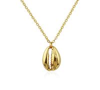 ZGBQHQN 925 Silver Necklace Ladies Elegant Coffee Bean Simple Necklace Fashion Silver Jewelry Round Necklace For Party Accessories-Gold
