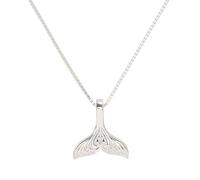 ZGBQHQN 925 Sterling Silver Whale Dolphin Mermaid Tail Fashion Statement Necklace Handmade Choker Gift
