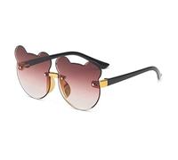 ZGBQHQN Cartoon copy children sunglasses progressive ocean sunglasses new cat ears rimless glasses