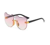 ZGBQHQN Cartoon copy children sunglasses progressive ocean sunglasses new cat ears rimless glasses