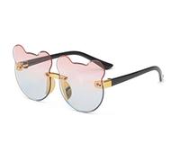 ZGBQHQN Cartoon copy children sunglasses progressive ocean sunglasses new cat ears rimless glasses