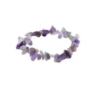 ZGBQHQN Charm Bracelet Natural Crystal Red Agate Amethyst Tiger's Eye Lapis Lazuli Turquoise Gravel Strand Bracelets for Women Fashion Jewelry (Size : Green crystal)
