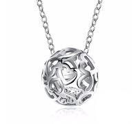 ZGBQHQN Football Soccer Pendant Necklaces Ball Heart Fine Jewelry Sporty Fashion 925 Sterling Silver Chain Men Bijoux Gift
