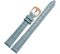 ZGBQHQN For any brand leather watchband for Girls and Student Crocodile grain band 10 12 14 16 18mm black brown red white blue strap