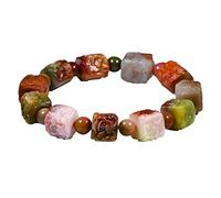 ZGBQHQN Home Decoration Crystal Natural Old Mine Salt Yuan Margar Phoenix Peony Bracelet Hands Crystal Stone Full of Texture (Color : About 35.67g)