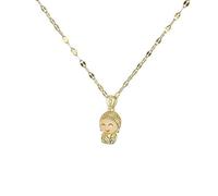ZGBQHQN Ladies Fashion Cute Smiley Buddha Necklace Gold Personality Buddha Projection Pendant Anniversary Birthday Unique Jewelry Gift