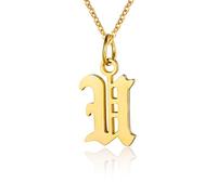 ZGBQHQN Letter Necklaces for Women Personalized Necklaces Plated Initial Pendant Old English Name Necklaces A-Z Bridesmaid Gift for Girls