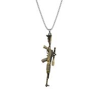 ZGBQHQN Necklace For Hip hop Punk Gun Necklace Pendant Male Rifle Jewelry Men Women Stainless Steel Gun Friendship Couple Pendant Necklace Jewelry Gifts