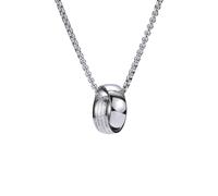 ZGBQHQN Simple Necklace Stainless Steel Jewelry Double Ring Pendant Necklace Geometry Unisex Personalized Vogue Valentine's Day Gift