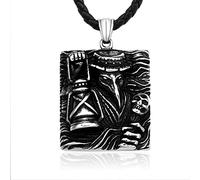 ZGBQHQN Steel Soldier Grim Reaper Death Scythe Skull Pendant Stainless Steel For Men Good Detail Titanium Steel Jewelry Party Gift