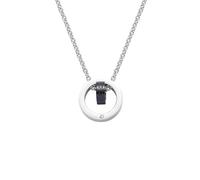 ZGBQHQN Titanium Steel Double Ring Pendant Couple Necklace Hip Hop Punk Necklace Christmas INS Style Birthday Gift Simple Jewelry