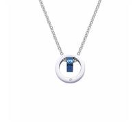 ZGBQHQN Titanium Steel Double Ring Pendant Couple Necklace Hip Hop Punk Necklace Christmas INS Style Birthday Gift Simple Jewelry
