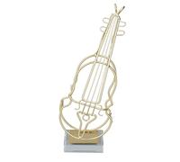 ZGBQHQN Violin Ornament, Mini Violin Model Christmas Tree Hanging Decoration, Violin Ornament Modern Style Iron Decorative Golden Minimal Line Instrument Statue for Desk Decoration