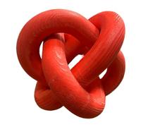 ZGBQHQN Wood Knot Chain Link Decor - 3 Link Boho Wooden Hand Carved Decorative Wooden Links Knots for Coffee Table Entryway Modern Farmhouse Shelf Decoration
