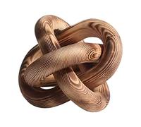 ZGBQHQN Wood Knot Chain Link Decor - 3 Link Boho Wooden Hand Carved Decorative Wooden Links Knots for Coffee Table Entryway Modern Farmhouse Shelf Decoration