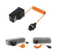 ZGCINE DT-AD200 D-Tap Dummy Battery Cable (Braided Wire) for Godox AD200/AD200 Pro/AD300 Pro/AD200 PRO II Flash Ligh | 180° Rotatable Connector, 14.8V/10A Output, Anti-Reverse Protection
