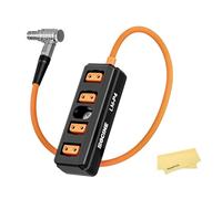 ZGCINE Lm-P4 90°Right Angle 2 Pin Male To 4 Ports D-Tap Female Connector D-Tap Adapter Splitter For Select Red Arr Camera