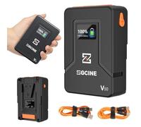 ZGCINE Mini V Mount Battery V50,50Wh 3400mAh,Support PD65W Fast Charging