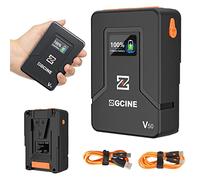 ZGCINE Mini V Mount Battery V50,50Wh 3400mAh V-Mount,Support PD65W Fast Charging,with D Tap/USB-C/USB-A/BPDC Ports/OLED Screen,for Camera, Camcorder,Phone,Monitor,Video Light