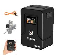 ZGCINE V Mount Battery V99 Pro,1.5H with PD100W Charger,6400mAh 94.72Wh 14.8V Mini V-Mount Battery,with D Tap/Dual USB C/BP/Dual DC Ports/OLED Screen,for Camera,Camcorder,Phone,Monitor,Video Light