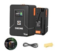 ZGCINE ZG-V160 9600mAh High Capacity V-Mount Battery, with one BP, Double D-tap, Double USB-C Ports, Support PD Fast Charging, for Video Light, Camera, Camcorder and Video Monitor
