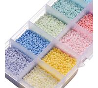 ZGCrumphant 10-24 Colors Beads Jewelry Making Kits 2/3mm Colorful Glass Seed Beads for Girl Bracelet Necklace DIY Kit Jewelry Making Set(15grids-2mm 03)