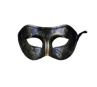 ZGCrumphant 1pc Antique Mask Flat Head Mask Ball Party Women Half for Parties(Bronze and gold)