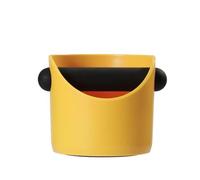 ZGCrumphant 1PC Coffee Grounds Powder Bucket Espresso Machine Handle Knockbox Container Organizer Dregs Slot Waste Dregs Recycling Bin (Yellow)