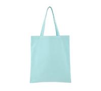 ZGCrumphant Cotton Handbag Women Girls Canvas Bags Pure Color DIY Original Shoulder Bag Foldable Reusable Shopping Tote for Shopping(Blue green)