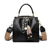 ZGCrumphant Crossbody Bag Purses and Handbags for Women Casual Leather Shoulder Tote Female Articles Women's Cross Body Bags(Black)