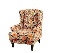ZGCrumphant Geometric Wing Chair Cover Stretch High Back Armchair Covers Removable Relax Sofa Slipcovers with Cushion Wingback Chair Covers(K)