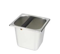 ZGCrumphant Large Coffee Knock Box Stainless Steel Grounds Container Residue Bucket Waste Bin for Home Cafe Accessories(Whie)