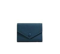 ZGCrumphant Leather Small for Women Wallet Card Holder Multipurpose Zip Coin Short Purse for Keyring(Blue)