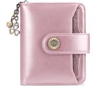 ZGCrumphant Leather Women's Zipper Wallet | Short Multi-Functional Mini Wallet for Driver's License and Cards for Keyring(Purple)