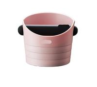 ZGCrumphant Mini 0.5L Coffee Knock Box: Anti-Slip Espresso Puck Container, Pour Over Waste Bin, Compact Home Use(Pink)